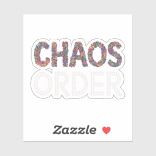 Sticker Chaos et Ordre Dualité Artistique Moderne Graphi