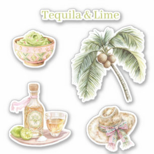 Sticker Chapeau Guacamole Tequila & Lime Palmier Tropical