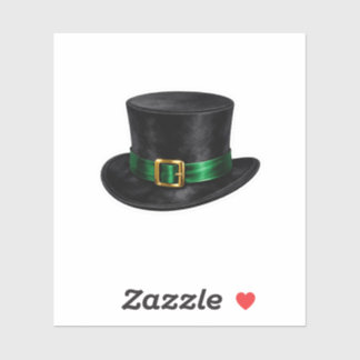 Sticker Chapeau Haut-de-Forme en Velours Noir Luxueux Auto