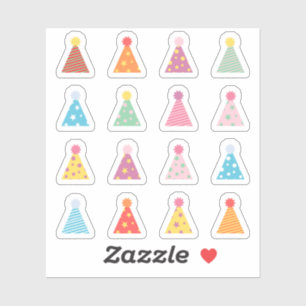 Sticker Chapeaux de fête d'anniversaire Rappel Bday Planif