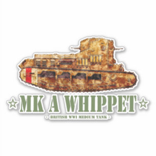 Sticker Char moyen britannique MK A Whippet de la Première