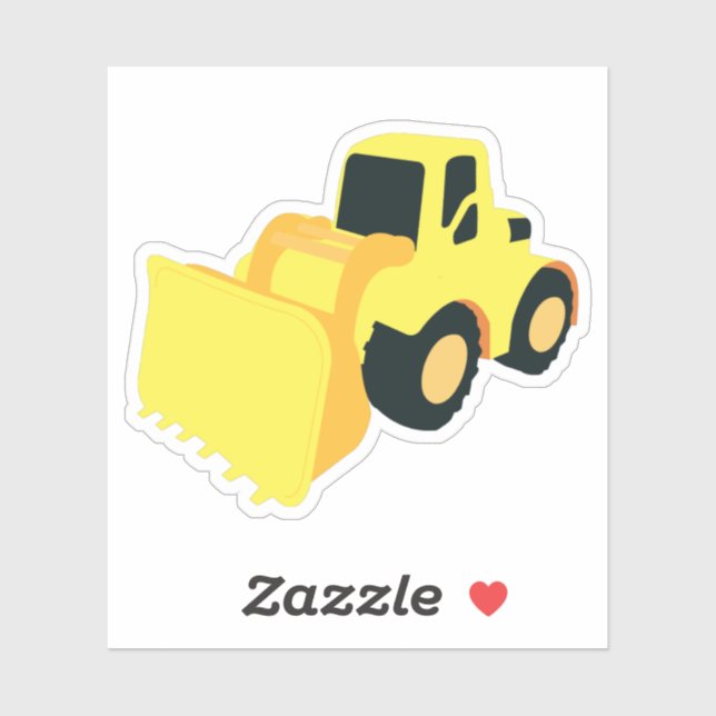 Sticker Chariot élévateur à benne avant Camion de construc (Feuille)