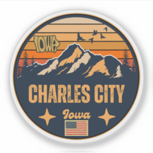 Sticker Charles City, Iowa, États-Unis