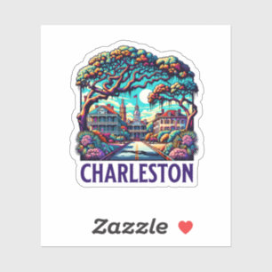 Sticker Charleston Ville Caroline du Sud États-Unis