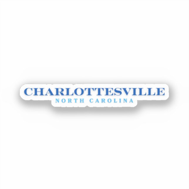 Sticker Charlottesville Caroline du Nord (Recto)