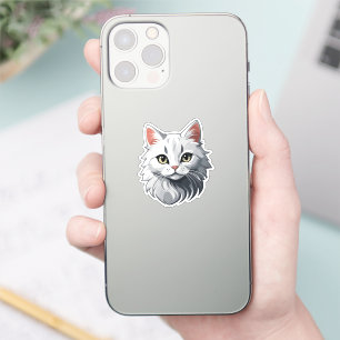 Sticker Charmant chat blanc
