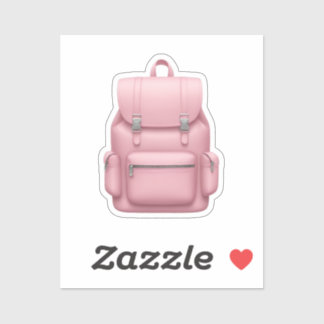 Sticker Charmant sac à dos rose Emoji