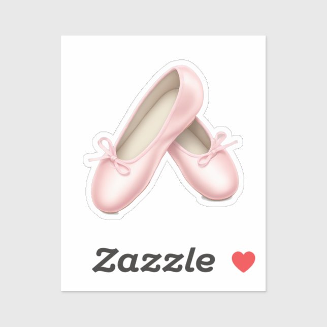 Sticker Charmants Chaussons de Ballet Rose Emoji  (Feuille)