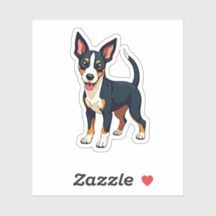 Sticker Charme Cubisme Manchester Terrier Pup, Petit