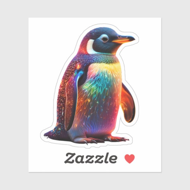 Sticker Charme de pingouin lumineux (Feuille)
