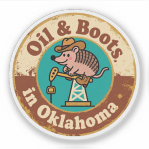 Sticker Charme occidental excentrique_ Oklahoma Cowboy Arm