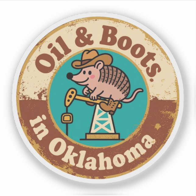 Sticker Charme occidental excentrique_ Oklahoma Cowboy Arm (Devant)