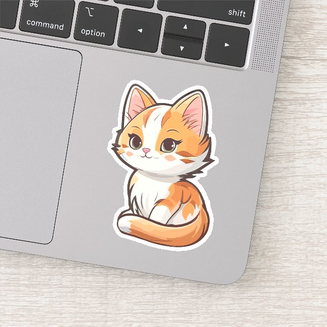 Sticker Charming Kawaii Kitten (Détail)