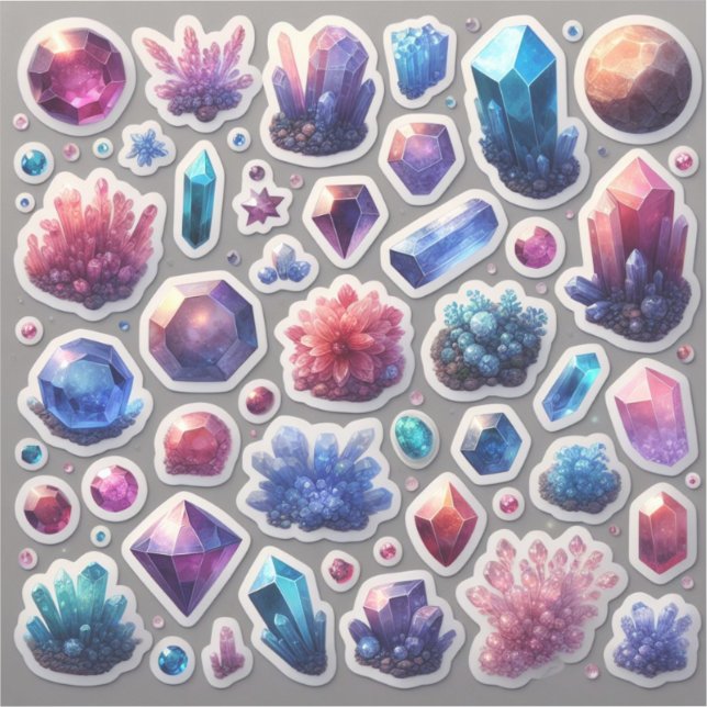 Sticker CharmTrolls : (Gemmes) Compagnons de téléphone élé (Recto)