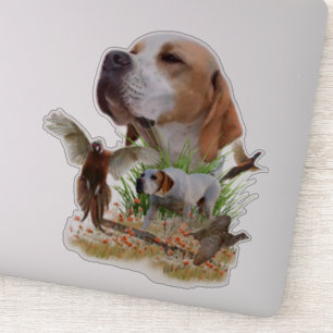 Sticker Chasse au faisan avec pointeurs, Art