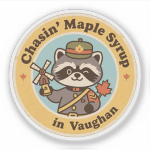 Sticker Chasse au sirop d'érable vintage Vaughan Ontario