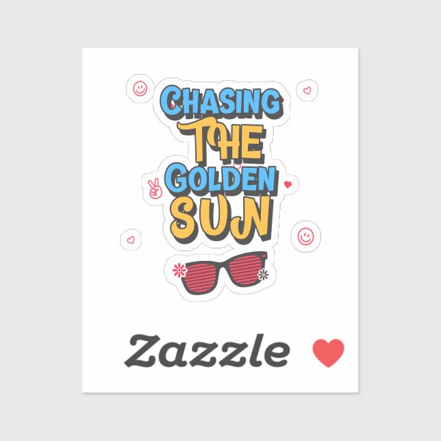 Sticker Chasser le soleil d'or (Feuille)
