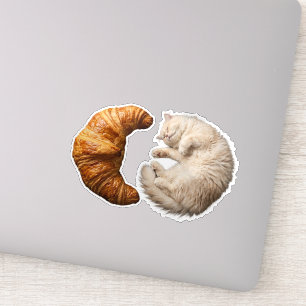 Sticker Chat amateur de boulangerie – Croissant Kitty