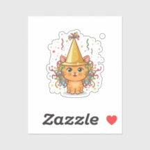 Chat Chapeau de Fête Doré Nouvel An Fête Minuit