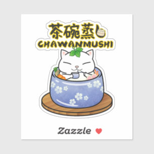 Sticker Chat Chawanmushi japonais