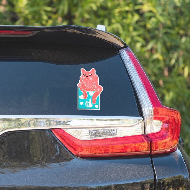 Sticker Chat Chillin Drôle Animal Familier (Côté voiture)