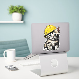 Sticker Chat de construction