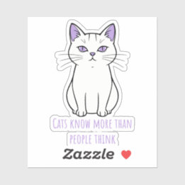 Sticker Chat de dessin animé drôle