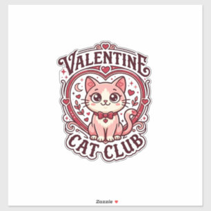 Sticker Chat de la Saint-Valentin Dessin drôle pour amateu