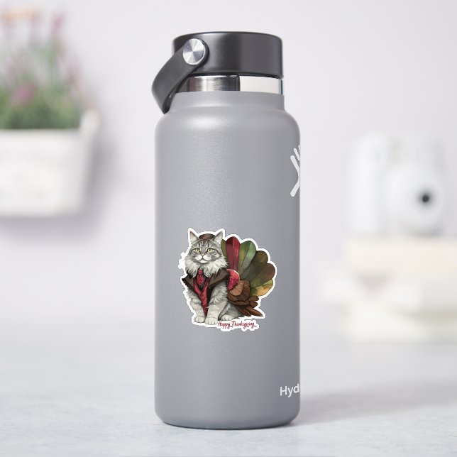 Sticker Chat de Turquie Thankesgiving (HydroFlask)