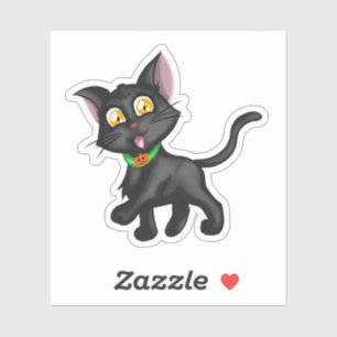Sticker Chat d'Halloween mignonne