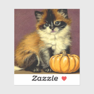 Sticker Chat d'Halloween Ragdoll vintage