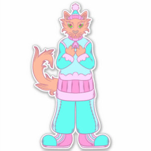 Sticker Chat d'hiver