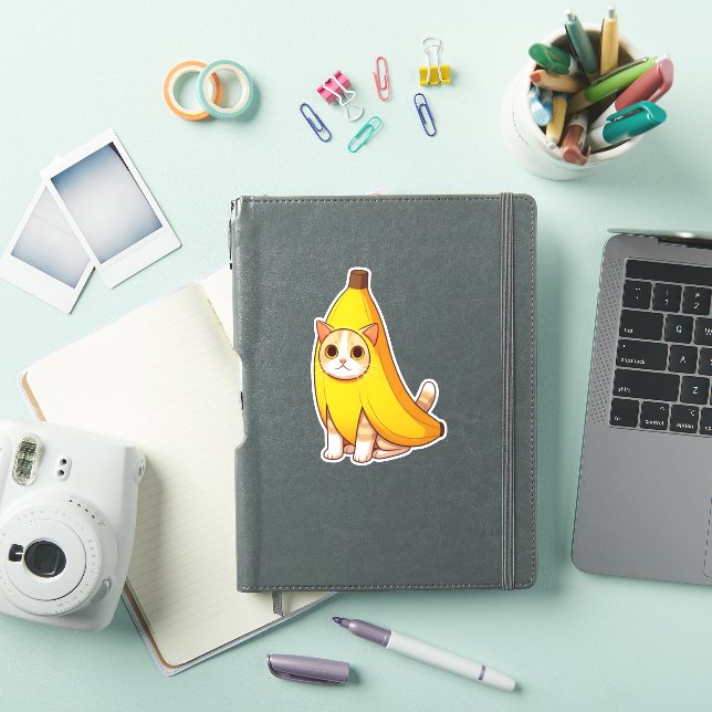 Sticker Chat en costume de banane (Couverture iPad)