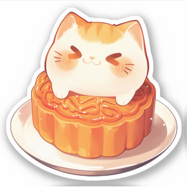 Sticker Chat et Mooncake (Devant)