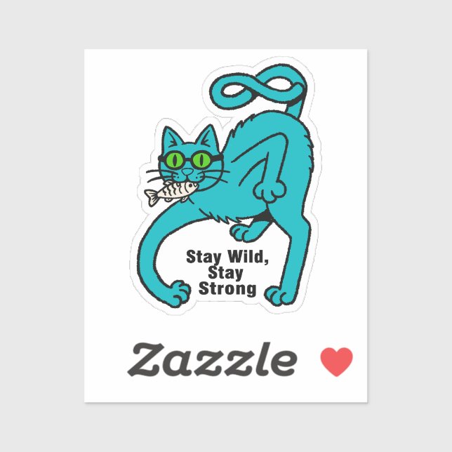 Sticker Chat Expressif Excentrique (Feuille)