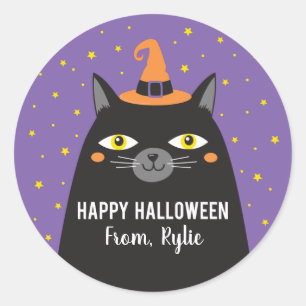 Sticker chat Halloween mignon