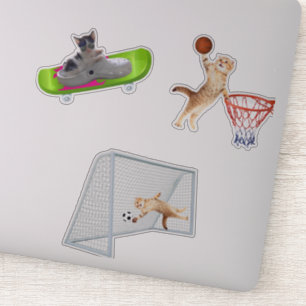 Sticker Chat Jouer Au Football