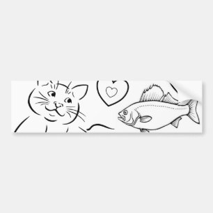 Sticker Chat Kittens Poisson