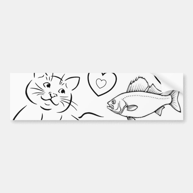 Sticker Chat Kittens Poisson (Devant)