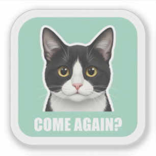 Sticker Chat Mème Drôle – “Revenez?” Réaction de Chat Impe