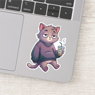 Sticker Chat mentalement déconnecté