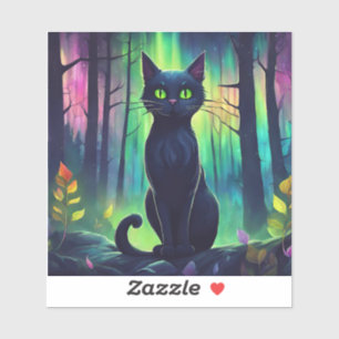 Sticker Chat mystique des aurores boréales