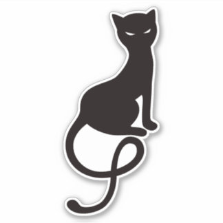 Sticker Chat noir Gracieux