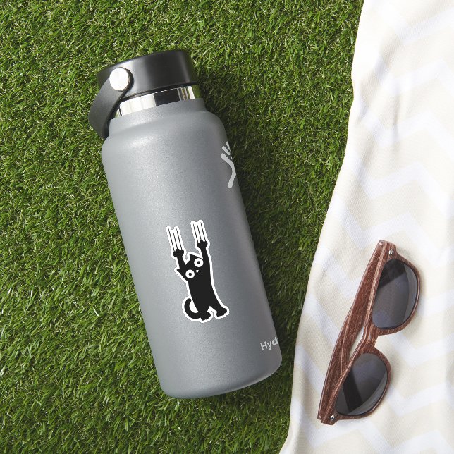 Sticker Chat noir se tenant (HydroFlask Insitu)