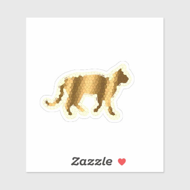 Sticker Chat Or tendance (Feuille)
