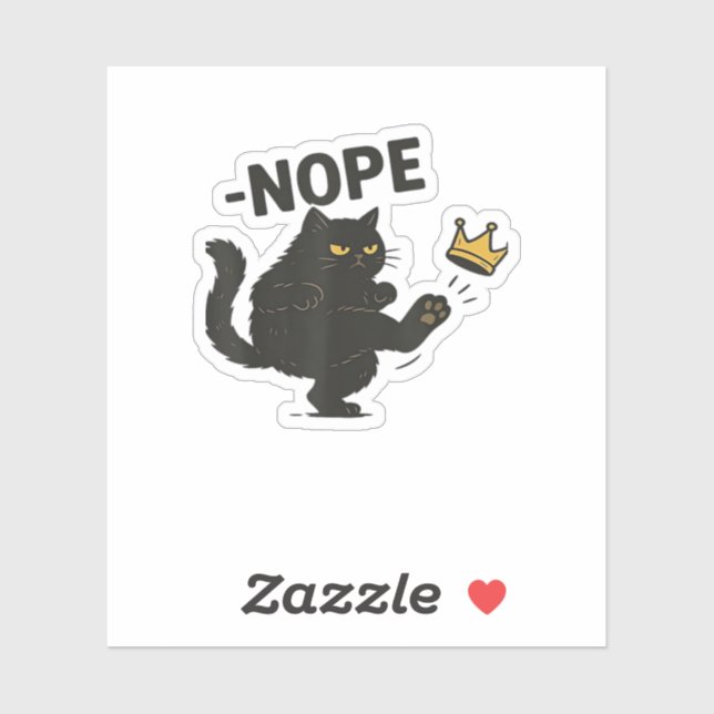 Sticker Chat Pas De Rois En Amérique  (Feuille)