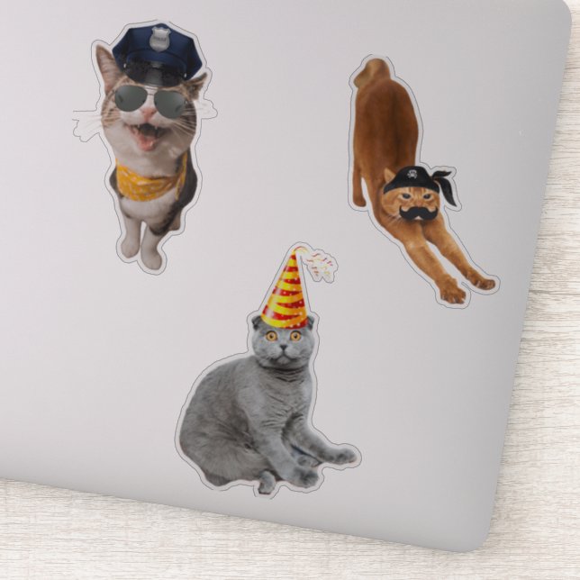 Sticker Chat Portant des lunettes de soleil (Détail)