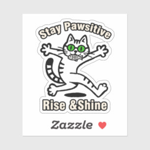 Sticker Chat Restez Positif