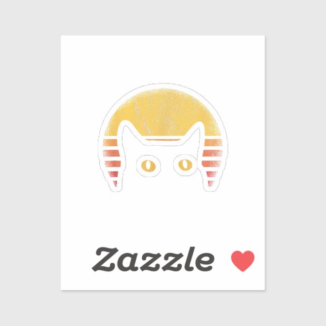 Sticker Chat Rétro Vintage (Feuille)