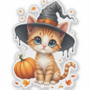 Sticker Chat sorcière Kitty 